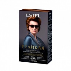 Стойкая крем-краска для седых волос ESTEL ВЕЛИКАЯ 6/74 тёмно-русый коричнево-медный